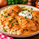 🍗 Tejfölös csirkepaprikás nokedlivel